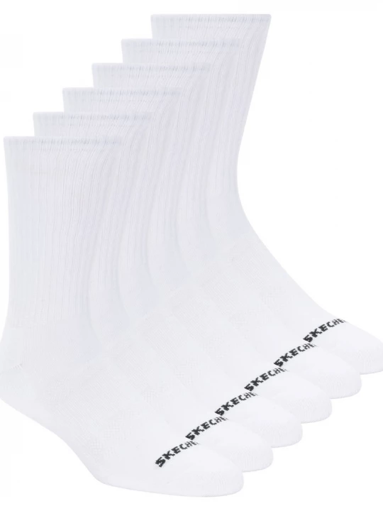 Foto van product Skechers 6 Pack Large Core Crewsokken CM Wit