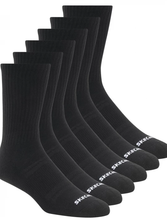 Foto van product Skechers 6 Pack Large Core Crewsokken CM Zwart