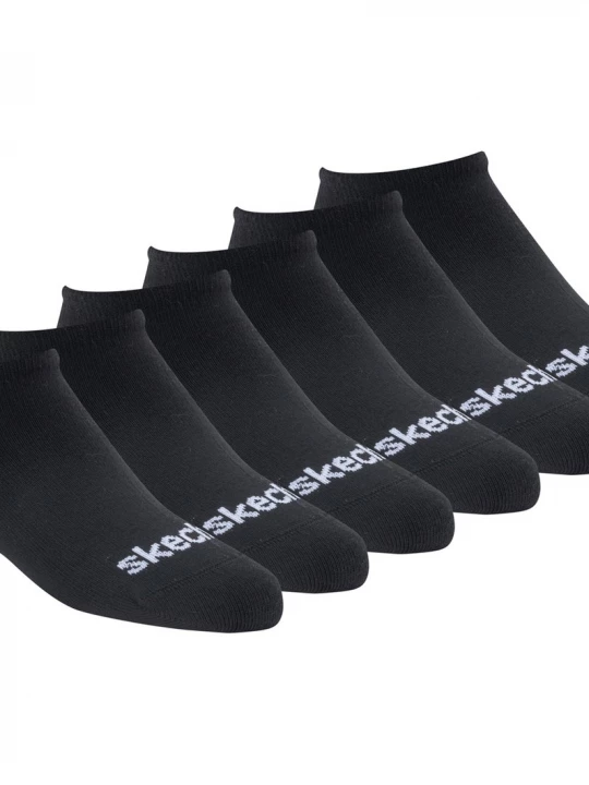 Foto van product Skechers 6 Pack No Show Cottonsokken CM Zwart, Maat Small
