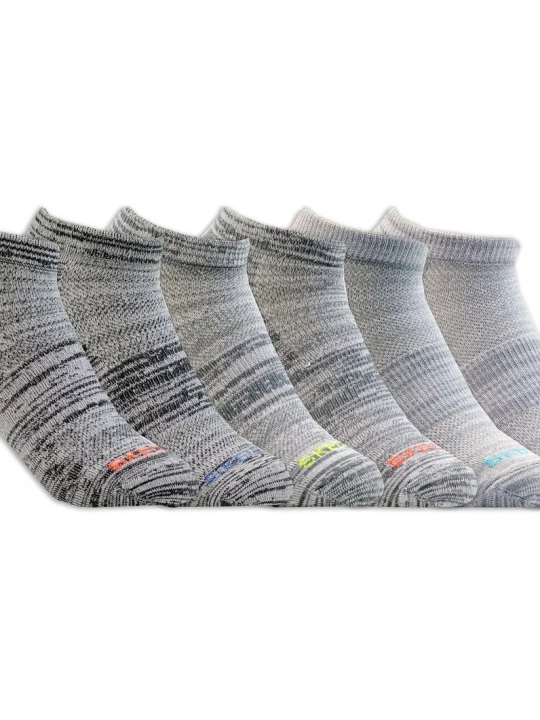 Foto van product Skechers 6 Pack Woheren's Low Cut Sport Stripesokken CM Grijs, Maat Medium