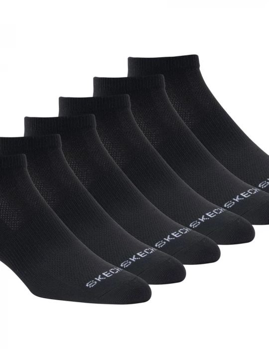Foto van product Skechers 6 Pack Woheren's Low Cut Sport Stripesokken CM Zwart, Maat Medium