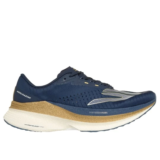 Foto van product Skechers Aero Razor Sneaker CM Marine / Goud, Vegan, Mag in de wasmachine, Arch Fit, Hyper Burst