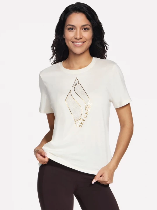 Foto van product Skechers Cheetah Diamond shirt CM Gebroken Wit