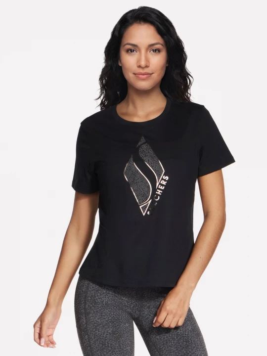 Foto van product Skechers Cheetah Diamond shirt CM Zwart