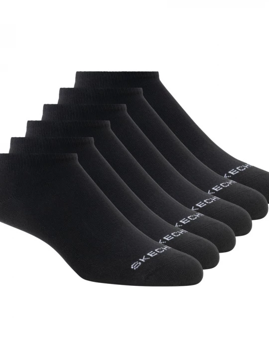 Foto van product Skechers Cotton No-Showsokken - 6 Pack CM Zwart, Maat Medium