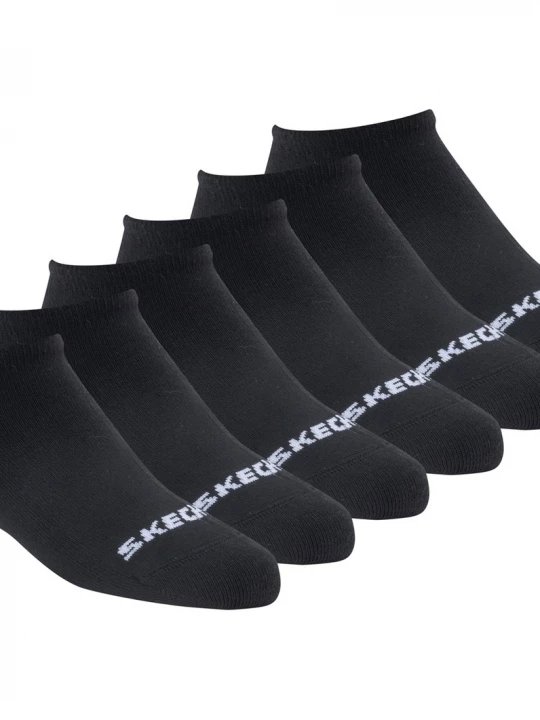 Foto van product Skechers Cotton No-Showsokken - 6 Pack CM Zwart, Maat Small
