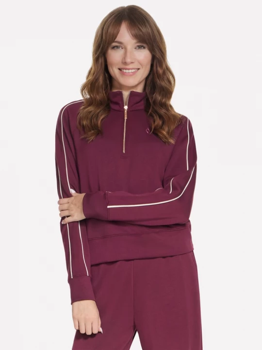 Foto van product Skechers Cozy Luxe 1 / 4 Zip CM Bourgondië / Roze