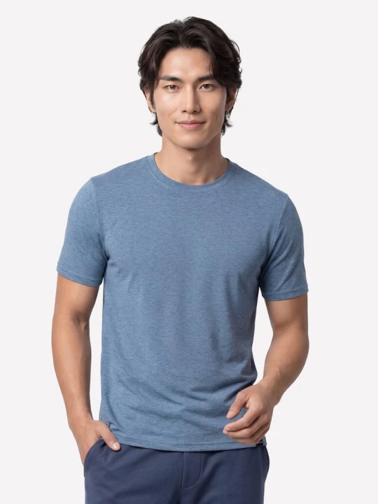 Foto van product Skechers GO DRI All Day T-shirt CM Blauw / Grijs, Maat Small