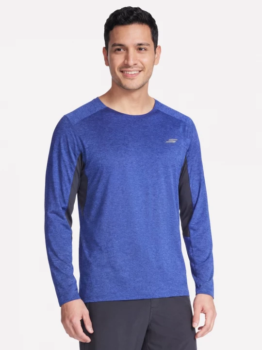 Foto van product Skechers GO DRI Circuit Long Sleeve shirt CM Blauw, Maat Small