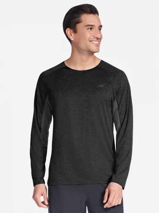 Foto van product Skechers GO DRI Circuit Long Sleeve shirt CM Zwart, Maat Small