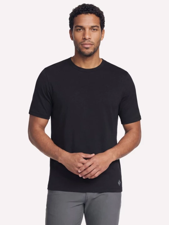 Foto van product Skechers GO DRI Pima Crew Top CM Zwart, Maat Small