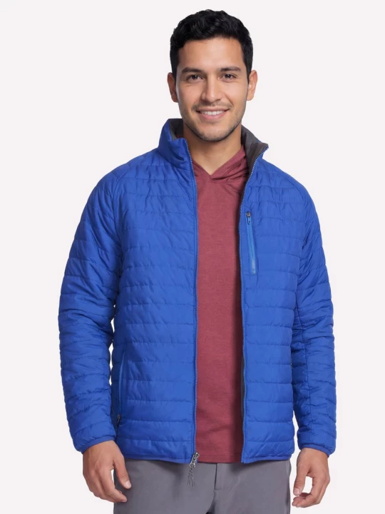 Foto van product Skechers GO SHIELD Cozy Fit Altitude Reversible jack CM Blauw, Maat Small