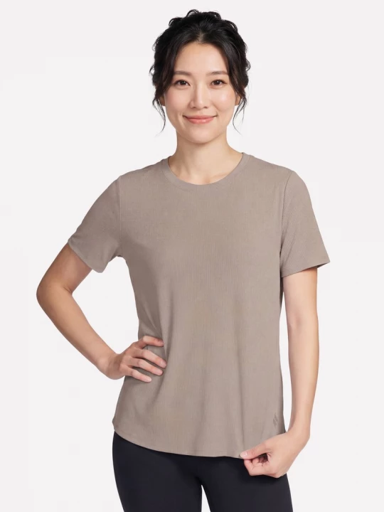 Foto van product Skechers GO WALK Luxe Rib T-shirt CM Taupe / Bruin