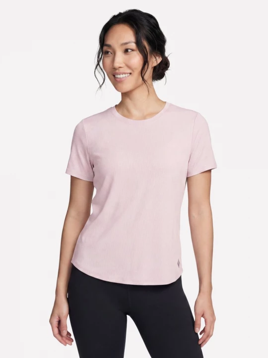 Foto van product Skechers GO WALK Luxe Rib T-shirt CM Wit / Roze