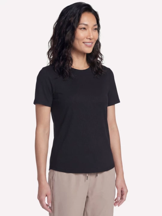 Foto van product Skechers GO WALK Luxe Rib T-shirt CM Zwart