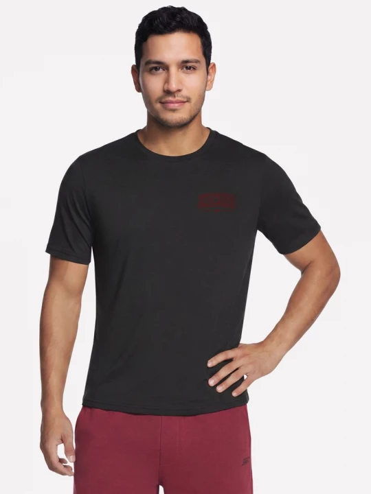 Foto van product Skechers Letterman T-shirt CM Zwart, Maat Small
