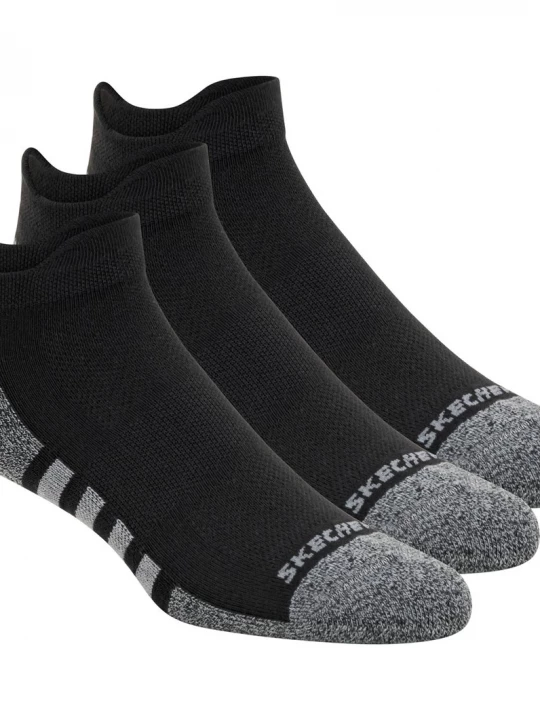Foto van product Skechers Lowcut Heel Tab Worksokken - 3 Pack CM Zwart, Maat Large