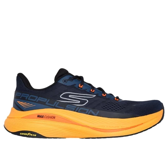 Foto van product Skechers Max Cushioning Propulsion Sneaker CM Marine / Oranje, Vegan, Mag in de wasmachine