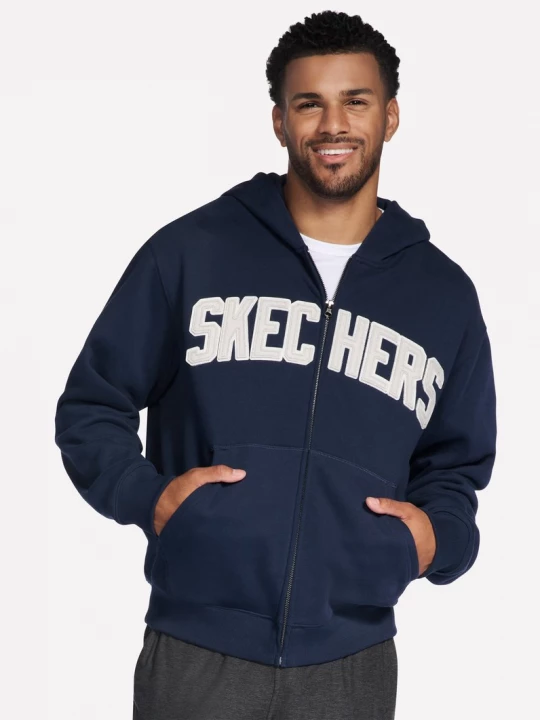 Foto van product Skechers Max Soft Full Zip hoodie CM Marine, Maat Small