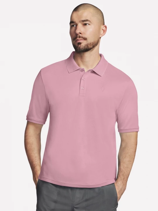 Foto van product Skechers Off Duty Polo T-shirt CM Grijs / Roze, Maat Small