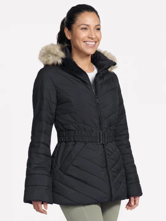 Foto van product Skechers On-The-GO GO SHIELD Cozy Fit Belted Parka CM Zwart