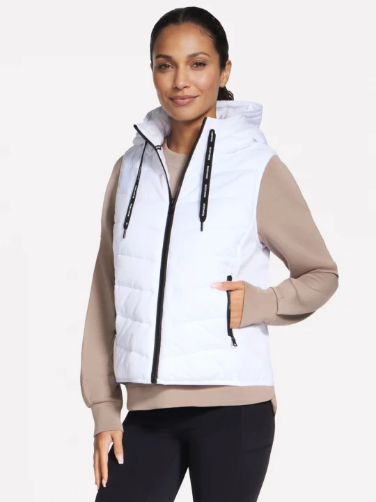 Foto van product Skechers Performance Elite Cozy Fit Hooded Vest CM Wit