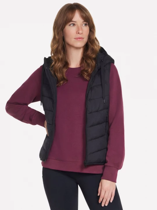 Foto van product Skechers Performance Elite Cozy Fit Hooded Vest CM Zwart