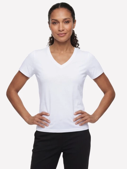 Foto van product Skechers Pima V-Neck T-shirt CM Wit