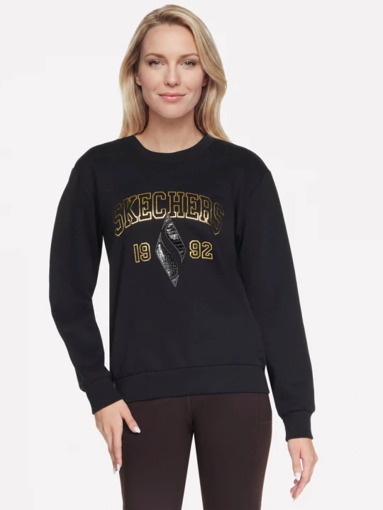 Foto van product Skechers Signature Diamond Crew Top CM Zwart