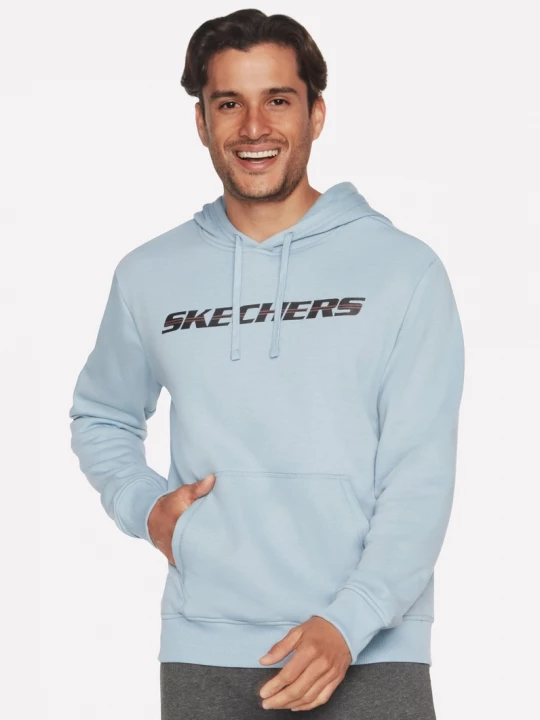 Foto van product Skechers SKECH-SWEATS Motion pullover hoodie CM Licht Blauw / Wit, Maat Small