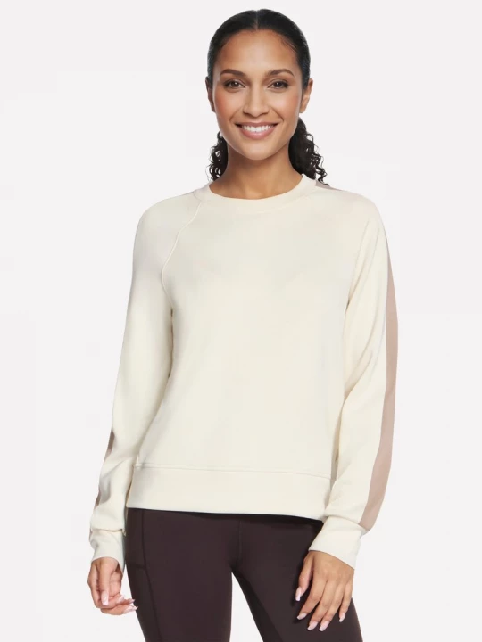 Foto van product Skechers Skechluxe Elevate Blocked Crewneck Top CM Off White / Mauve