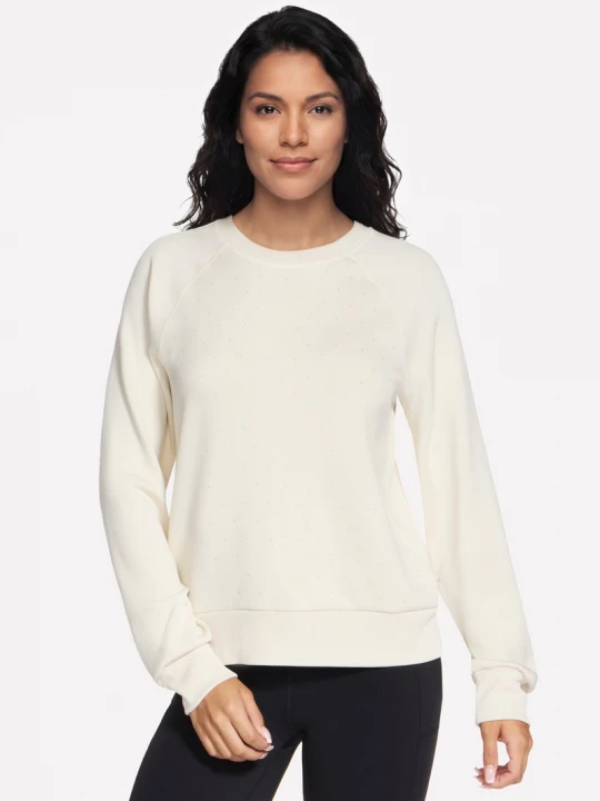 Foto van product Skechers Skechluxe Elevate Shine Crew Top CM Off White / Mauve