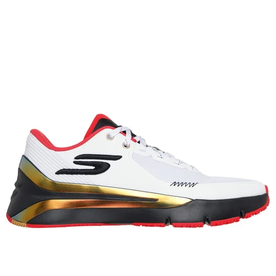 Foto van product Skechers SKX Full-Court Press Sneaker CM Wit / Zwart / Rood, Vegan