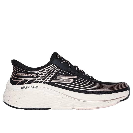 Foto van product Skechers Slip-ins: Max Cushioning Elite 2.0 - Kaplan Sneaker CM Zwart / Roos Goud, Vegan, Mag in de wasmachine złoty