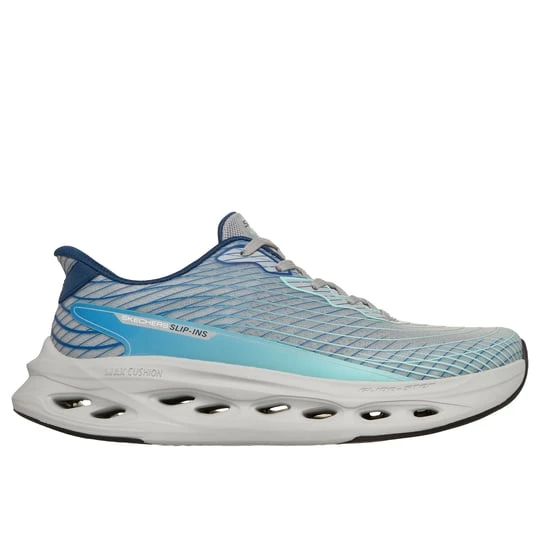 Foto van product Skechers Slip-ins: Max Cushioning Glide-Step - Sapphire Sneaker CM Grijs / Blauw, Vegan, Mag in de wasmachine