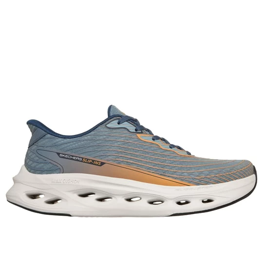 Foto van product Skechers Slip-ins: Max Cushioning Glide-Step - Sapphire Sneaker CM Leigrijs, Vegan, Mag in de wasmachine