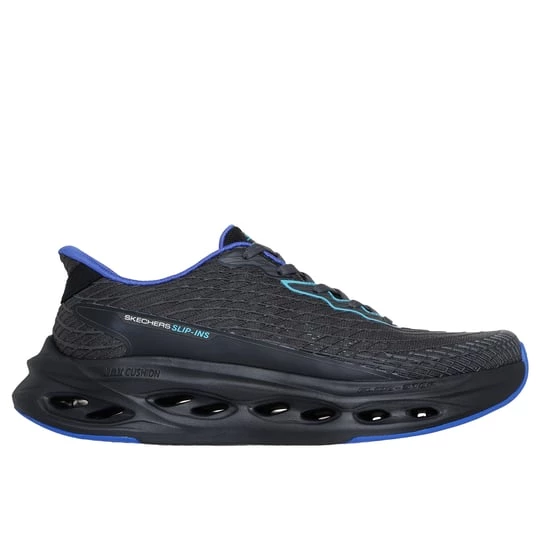 Foto van product Skechers Slip-ins: Max Cushioning Glide-Step - Sapphire Sneaker CM Zwart / Blauw, Vegan, Mag in de wasmachine