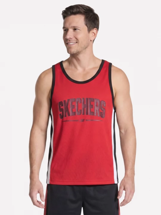 Foto van product Skechers Street Jersey Top CM Rood / Bruin, Maat Small