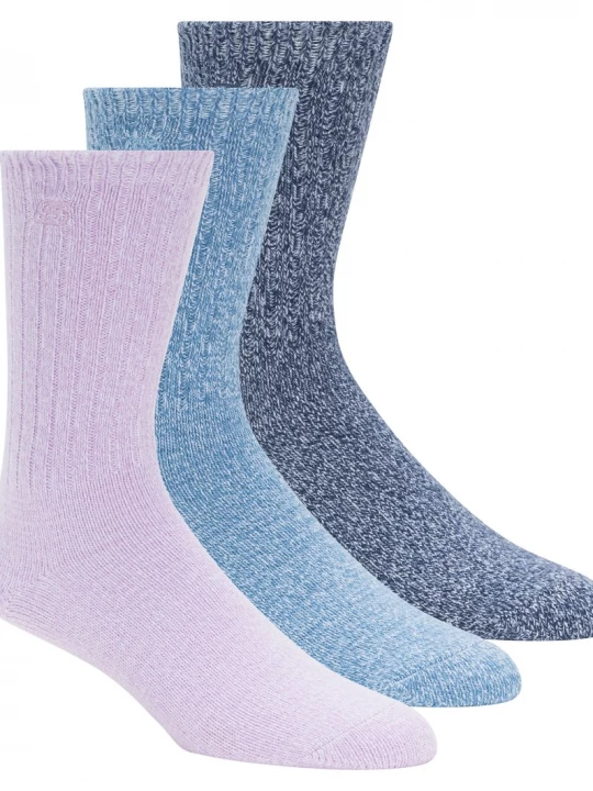 Foto van product Skechers Super Soft Laars Crewsokken - 3 Pack CM Roze / Blauw, Maat Medium