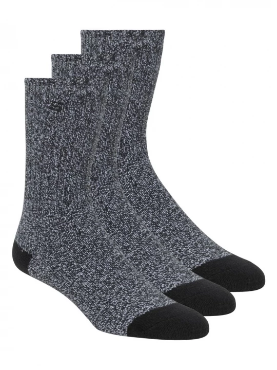 Foto van product Skechers Super Soft Laars Crewsokken - 3 Pack CM Zwart, Maat Medium