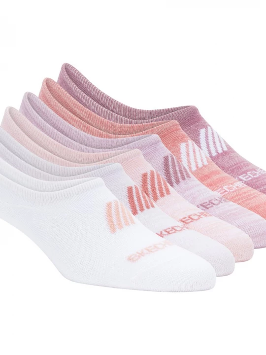 Foto van product Skechers Super Soft No Show Linersokken - 6 Pack CM Roze, Maat Medium