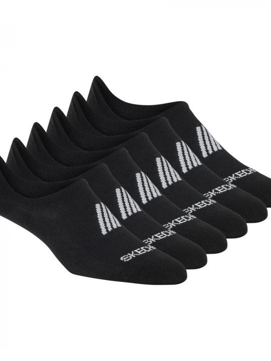 Foto van product Skechers Super Soft No Show Linersokken - 6 Pack CM Zwart, Maat Medium