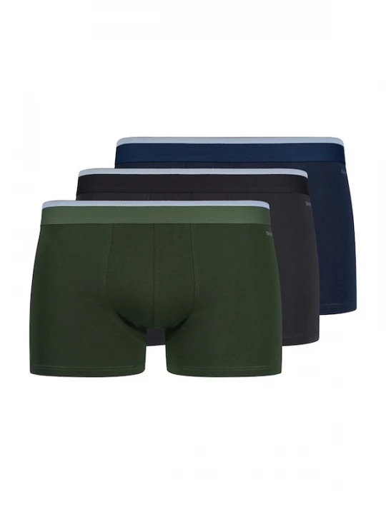 Foto van product Skiny Boxershorts donkerblauw / groen / zwart