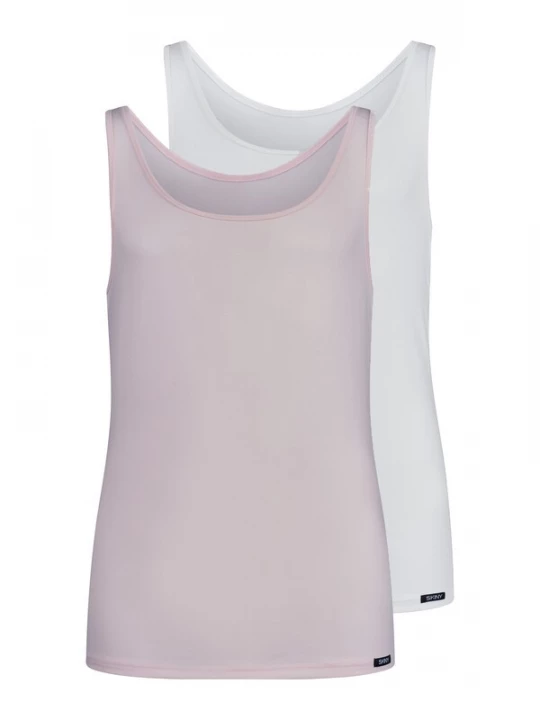Foto van product Skiny Onderhemd rosa / wit