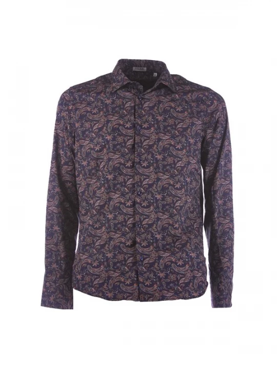Foto van product SL56 Overhemd 'Camicia' blauw / gemengde kleuren