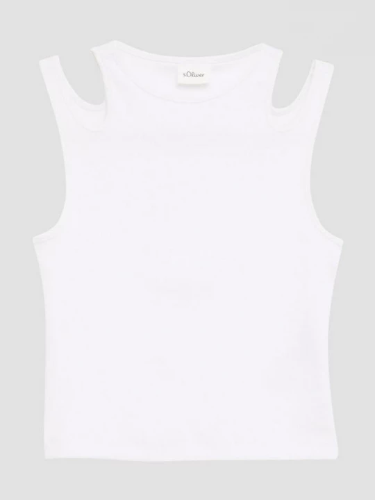Foto van product Slanke tank top met uitgesneden details s.Oliver wit