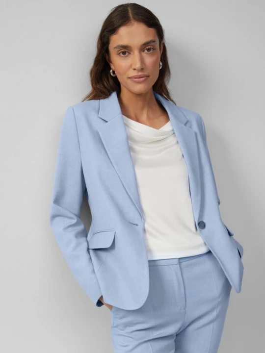 Foto van product Slim fit blazer van viscosemix s.Oliver blauw