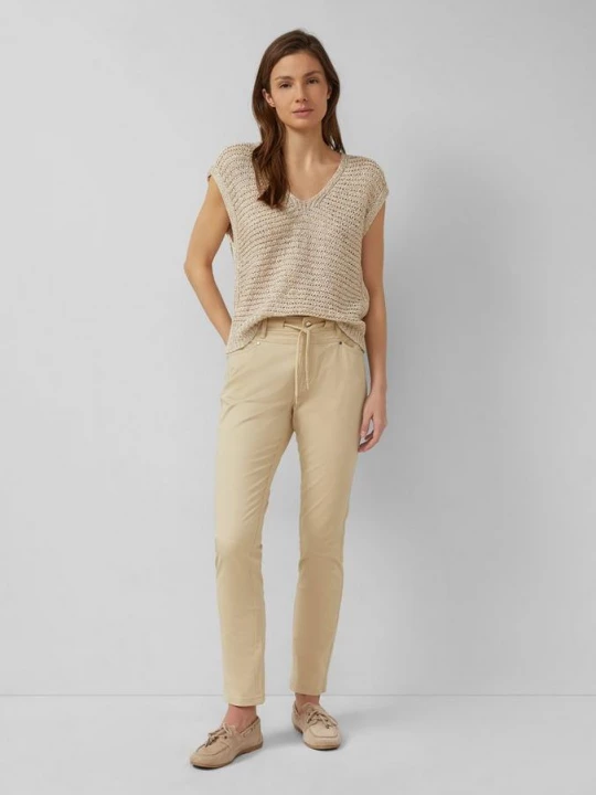 Foto van product Slim fit-broek van katoensatijn s.Oliver beżowy