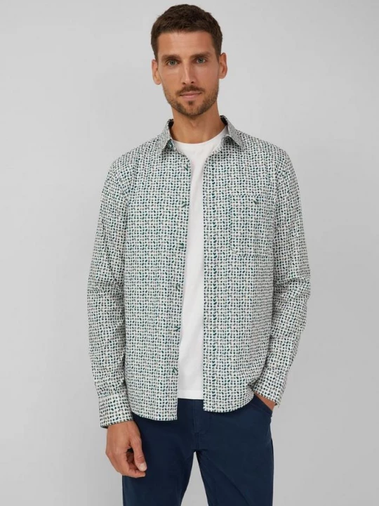 Foto van product Slim fit: gedessineerd overhemd van stretchkatoen s.Oliver grijs