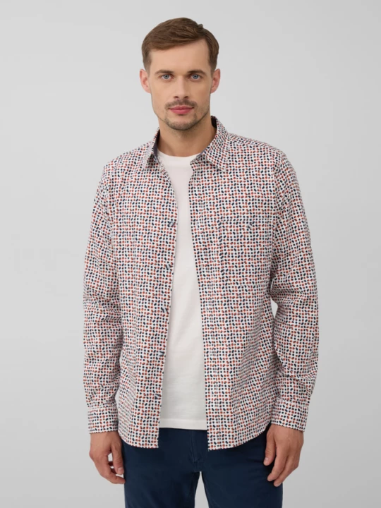 Foto van product Slim fit: gedessineerd overhemd van stretchkatoen s.Oliver wit